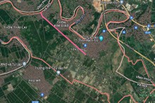 Đường có thể mở theo quy hoạch ở xã Tiến Thắng, Mê Linh, Hà Nội