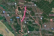 Đường có thể mở theo quy hoạch ở xã Chu Phan, Mê Linh, Hà Nội