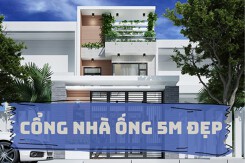 Top 5 mẫu cửa cổng nhà ống 5m đẹp đáng lựa chọn