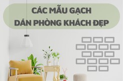 Dán gạch phòng khách đẹp: Top 5 mẫu họa tiết ốp tường ấn tượng nhất 2022
