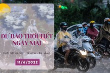 Dự báo thời tiết ngày mai 11/6/2022: Hà Nội mưa từ chiều đến đêm, Đà Nẵng và TP HCM ngày nắng tăng nhiệt
