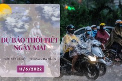 Dự báo thời tiết ngày mai 11/6/2022: Hà Nội mưa từ chiều đến đêm, Đà Nẵng và TP HCM ngày nắng tăng nhiệt