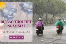 Dự báo thời tiết ngày mai 14/6/2022: Hà Nội mưa vừa mưa to, Đà Nẵng và TP HCM ngày nắng, chiều tối có mưa
