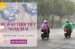 Dự báo thời tiết ngày mai 14/6/2022: Hà Nội mưa vừa mưa to, Đà Nẵng và TP HCM ngày nắng, chiều tối có mưa