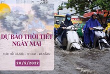 Dự báo thời tiết ngày mai 20/5/2022: Hà Nội ngày nắng, TP HCM và Đà Nẵng tiếp tục đón mưa lớn