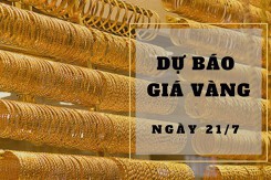 Dự báo giá vàng 21/7: Có thể điều chỉnh nhẹ vào đầu phiên?