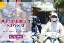 Dự báo thời tiết ngày mai 22/6/2022: Hà Nội, Đà Nẵng nắng nóng giảm dần, TP HCM tiếp tục mưa dông vào chiều tối