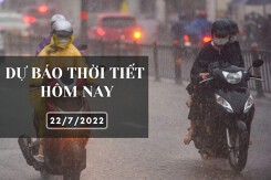 Dự báo thời tiết hôm nay 22/7/2022: Hà Nội, Đà Nẵng và TP HCM ngày và đêm có mưa, cục bộ có mưa to