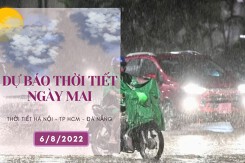 Dự báo thời tiết ngày mai 6/8/2022: Hà Nội, Đà Nẵng và TP HCM ngày và đêm đều có mưa to đến rất to