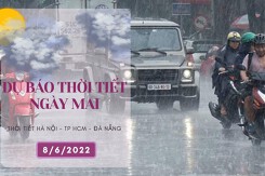 Dự báo thời tiết ngày mai 8/6/2022: Hà Nội mưa lớn kéo dài, Đà Nẵng và TP HCM nắng nhiều, ít mưa