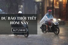 Dự báo thời tiết hôm nay 8/7/2022: Hà Nội, Đà Nẵng và TP HCM đều có mưa dông, cục bộ có mưa to