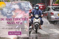 Dự báo thời tiết ngày mai 8/7/2022: Hà Nội, TP HCM mưa về chiều tối và đêm, cục bộ có mưa to, Đà Nẵng nắng nóng giảm dần