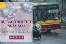 Dự báo thời tiết ngày mai 10/7/2022: Hà Nội ngày nắng, Đà Nẵng và TP HCM tiếp tục có mưa vừa, mưa to đến rất to