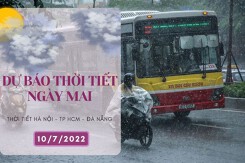 Dự báo thời tiết ngày mai 10/7/2022: Hà Nội ngày nắng, Đà Nẵng và TP HCM tiếp tục có mưa vừa, mưa to đến rất to