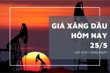 Giá xăng dầu hôm nay 25/5: Giá dầu tăng trở lại với mức điều chỉnh hơn 1,5%