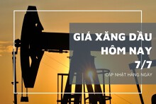 Giá xăng dầu hôm nay 7/7: Tiếp tục giảm gần 2% sau phiên giảm mạnh hôm qua