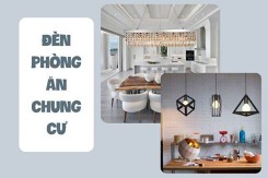 Gợi ý những thiết kế đèn phòng ăn chung cư bắt mắt năm 2022