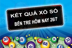 KQXSBT - Kết quả xổ số Bến Tre hôm nay thứ Ba 26/7/2022: Giải đặc biệt 400455