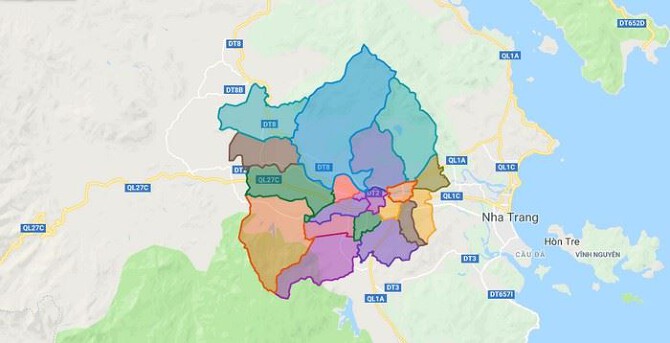 Bản đồ quy hoạch huyện Diên Khánh mới nhất