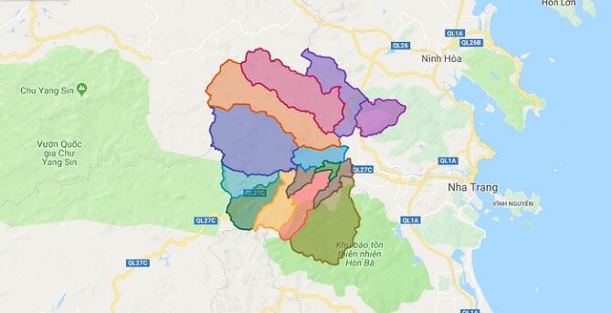 Bản đồ quy hoạch huyện Khánh Vĩnh mới nhất