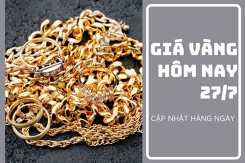 Giá vàng hôm nay 27/7: Biến động trái chiều không quá 350.000 đồng/lượng