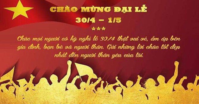 lời chúc 30/4 và 1/5