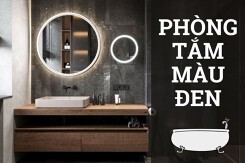 Top những ý tưởng bày trí phòng tắm màu đen đáng tham khảo