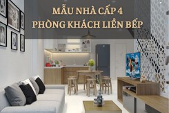 Mẫu nhà cấp 4 phòng khách liền bếp: Lựa chọn khôn ngoan cho không gian nhỏ hẹp