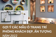 Gợi ý các mẫu ô trang trí phòng khách đẹp, ấn tượng năm 2022