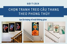Chọn tranh treo cầu thang theo phong thủy, đem lại vận may cho gia đình