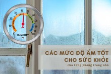 Các mức độ ẩm tốt cho sức khỏe và lý tưởng cho từng phòng trong nhà