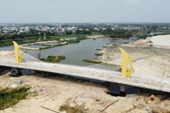 Cận cảnh cây cầu nối Hội An đến biển thuộc dự án nạo vét sông Cổ Cò hơn 1.500 tỷ