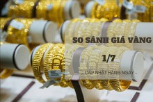 So sánh giá vàng hôm nay 1/7: Vàng trong nước đồng loạt giảm  50.000 - 300.000 đồng/lượng trong phiên đầu tháng