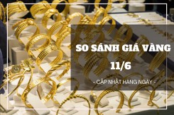 So sánh giá vàng hôm nay 11/6: Tăng trở lại, SJC lên lại mức 69,7 triệu đồng/lượng