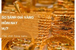 So sánh giá vàng hôm nay 14/7: Vàng trong nước đồng loạt tăng 50.000 - 400.000 đồng/lượng
