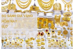 So sánh giá vàng hôm nay 15/7: Giảm trở lại, SJC lùi xuống mức 68,1 đồng/lượng