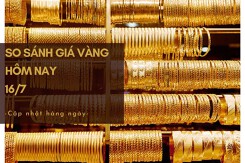 So sánh giá vàng hôm nay 16/7: Cuối tuần, vàng SJC mất thêm 150.000 - 250.000 đồng/lượng