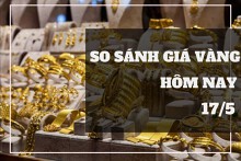 So sánh giá vàng hôm nay 17/5: Tiếp tục lao dốc, SJC lùi về mốc 69,3 triệu đồng/lượng