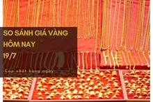 So sánh giá vàng hôm nay 19/7: Tiếp tục giảm mạnh, SJC xuống dưới 65 triệu đồng/lượng