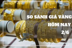 So sánh giá vàng hôm nay 2/6: Vàng 24K đảo chiều tăng 50.000 - 100.000 đồng/lượng