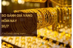 So sánh giá vàng hôm nay 20/7: Vàng SJC tăng trở lại, có nơi tăng hơn 1 triệu đồng/lượng