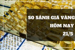 So sánh giá vàng hôm nay 21/5: Cuối tuần, vàng trong nước tăng thêm 80.000 - 370.000 đồng/lượng
