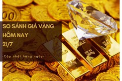 So sánh giá vàng hôm nay 21/7: Vàng 24K tiếp tục giảm tới 450.000 đồng/lượng