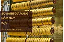 So sánh giá vàng hôm nay 22/7: Vàng 24K đảo chiều tăng 150.000 - 300.000 đồng/lượng