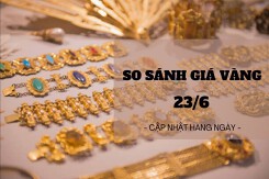 So sánh giá vàng hôm nay 23/6: Lấy lại đà tăng, SJC tiến lên mốc 68,67 triệu đồng/lượng