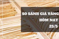 So sánh giá vàng hôm nay 25/5: Vàng SJC lại giảm về ngưỡng 69,75 triệu đồng/lượng