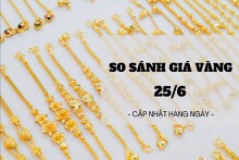 So sánh giá vàng hôm nay 25/6: Vàng SJC tăng nhẹ 60.000 đồng/lượng trong phiên cuối tuần