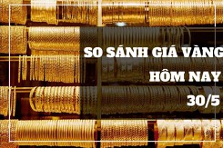 So sánh giá vàng hôm nay 30/5: Vàng SJC giảm 200.000 - 380.000 đồng/lượng vào phiên đầu tuần