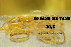 So sánh giá vàng hôm nay 30/6: Được đà tăng, vàng SJC tiến sát mốc 69 triệu đồng/lượng
