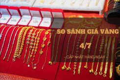 So sánh giá vàng hôm nay 4/7: Vàng SJC tăng 130.000 đồng/lượng trong phiên đầu tuần